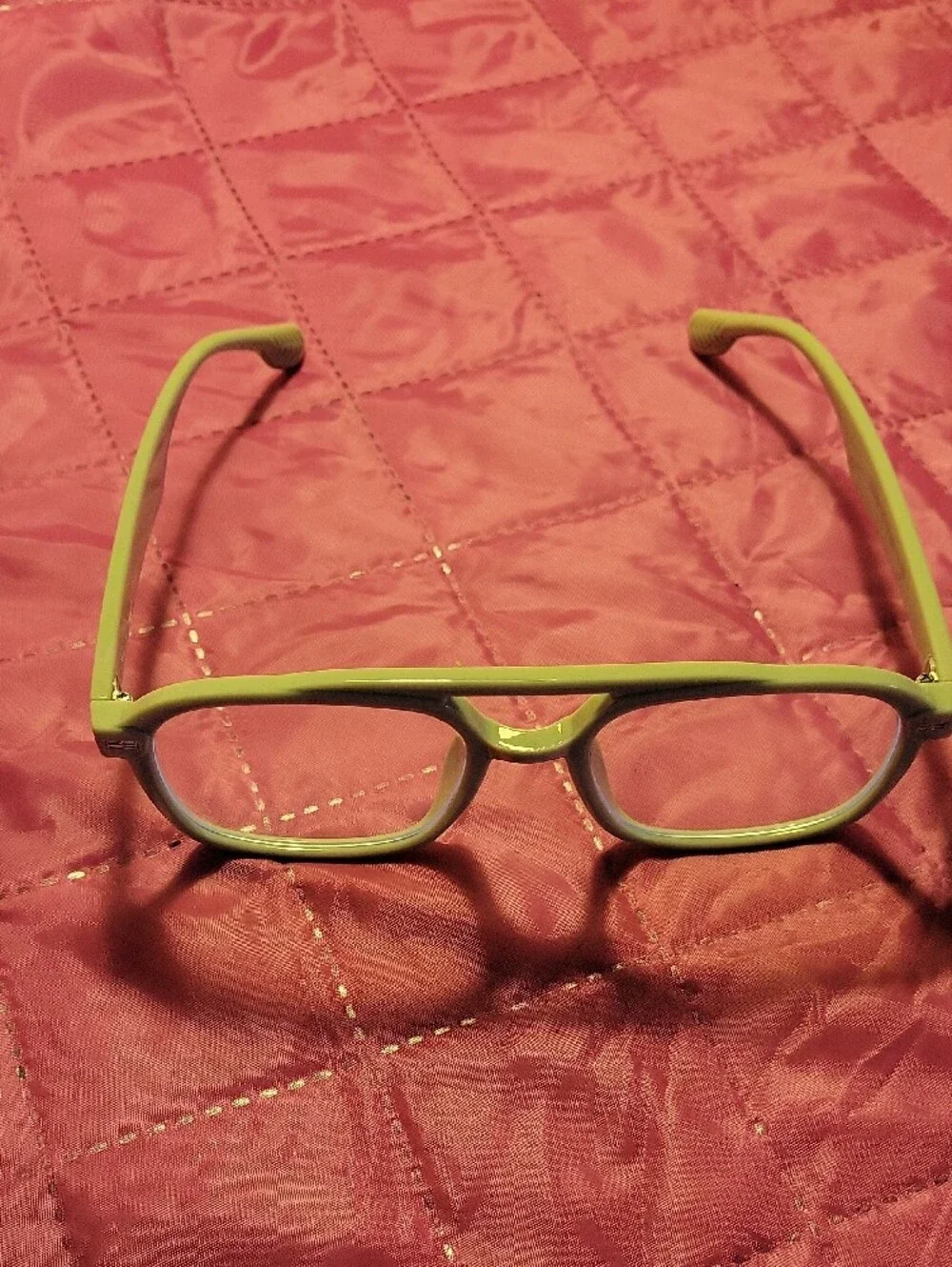 Oversized Retro Aviator  Square Frame Glasses in Light Green